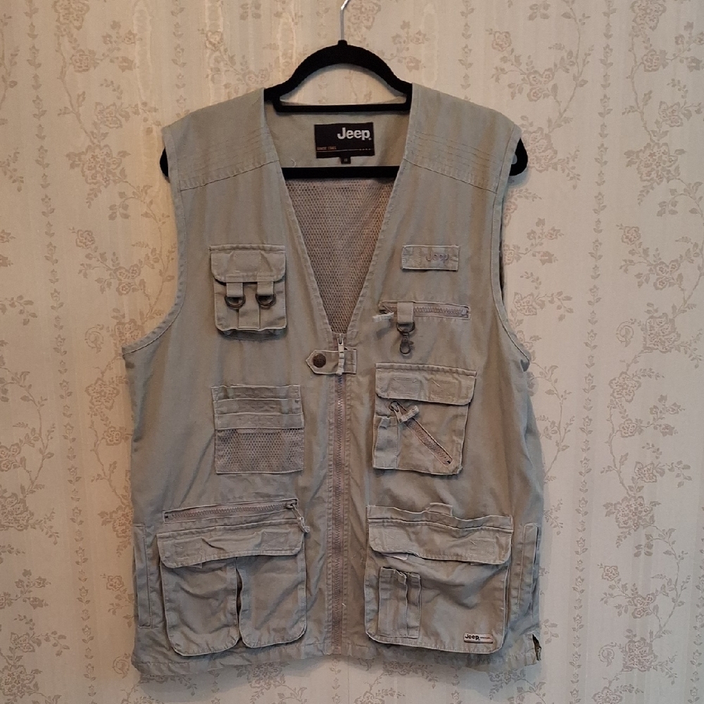 Jeep Tactical Vest in Light Green/Gray